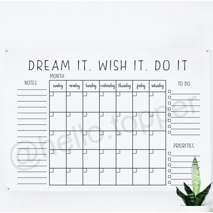 

BARANG TERLARIS Daily Planner Wall Planner Acrylic Dinding Schedule Board