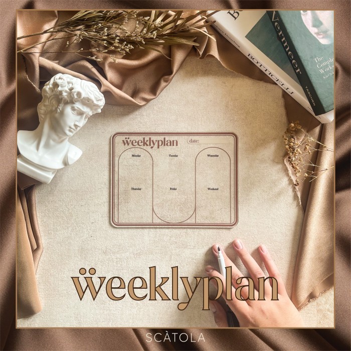 

BARANG TERLARIS ACRYLIC PLANNER - WEEKLY PLANNER 20 X 15