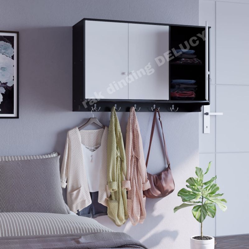 Lemari Gantung Minimalis 3 Dan 2 Pintu Pakaian Gantung Lemari Baju Lemari Dapur Tempel Dinding