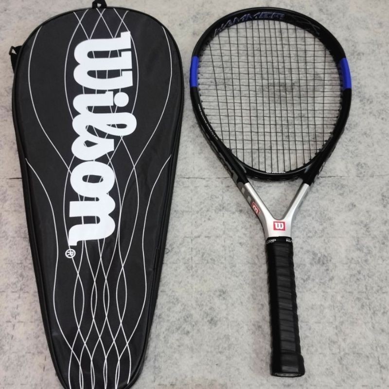 RAKET TENIS WILSON HAMMER CARBON SILVER BLACK SIAP PAKAI