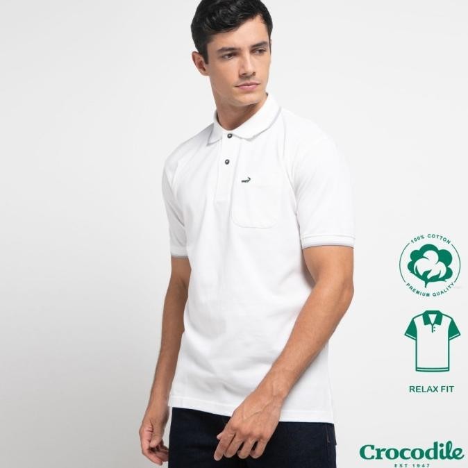 nap Crocodile CRCOLE 4 - Kaos Polo Pria Original - Katun - Lead,XXL
