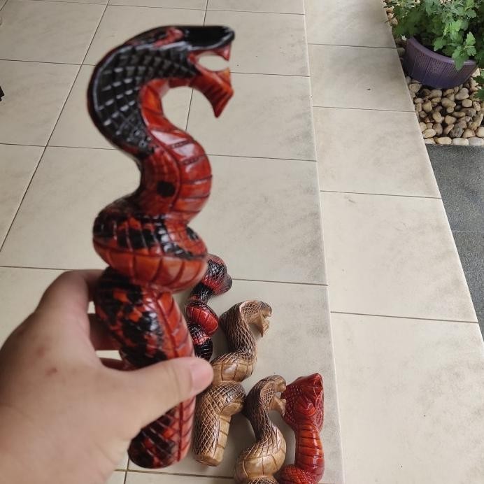 New Handle Porseneling Truck Ular Kayu Ukiran Besar Dan Kecil Murah