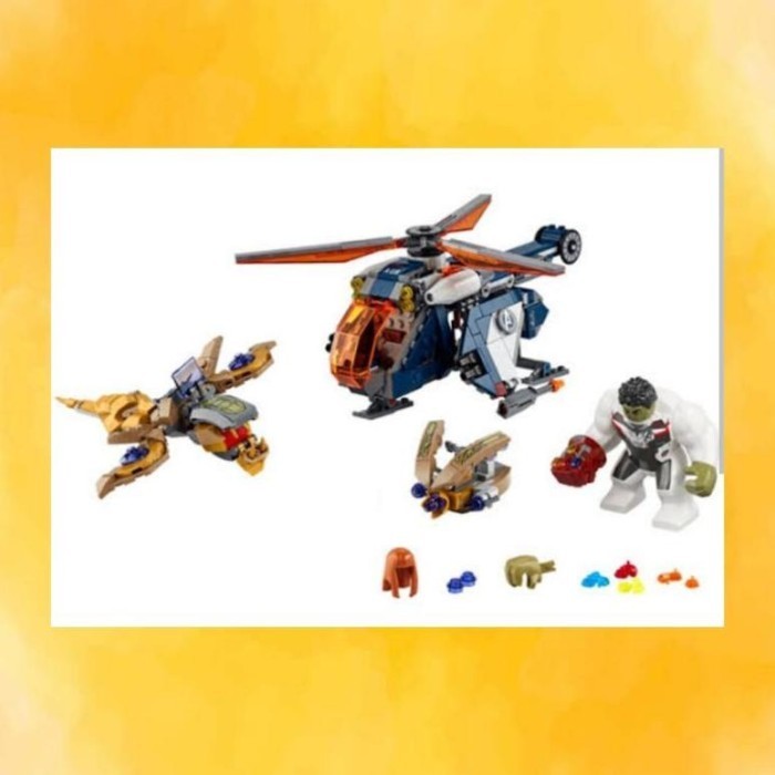 FLASH SALE BRICK AVENGER HULK HELICOPTER RESCUE 11507 - MAINAN EDUKASI TERMURAH