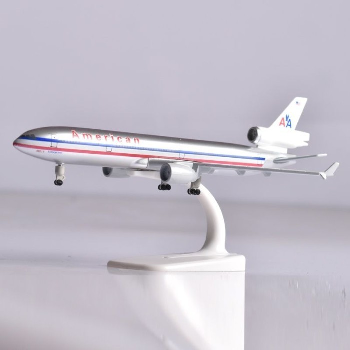 HOT SALE MD-11 MINIATUR DIECAST PESAWAT TERBANG AMERIKA BAHAN METAL MD11 UNTUK TERLARIS