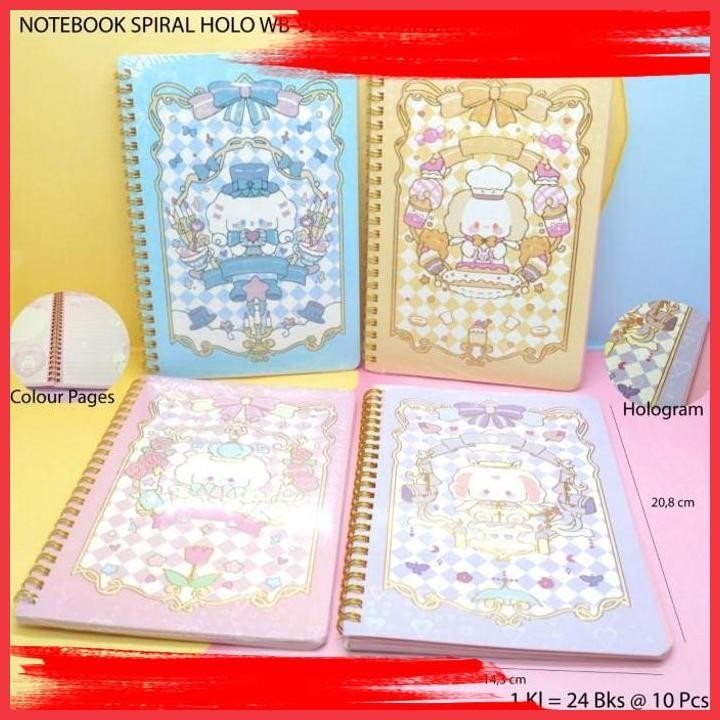 

(ANTI) BUKU NOTEBOOK SPIRAL HOLO MOTIF FRAME SATUAN