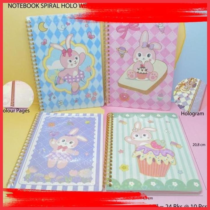 

(ANTI) BUKU NOTEBOOK SPIRAL HOLO MOTIF RABBIT SATUAN
