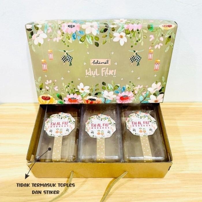 

Kardus Tenteng Dus Toples Cookies 350Gr Isi 3 Box Lebaran Idul Fitri 085