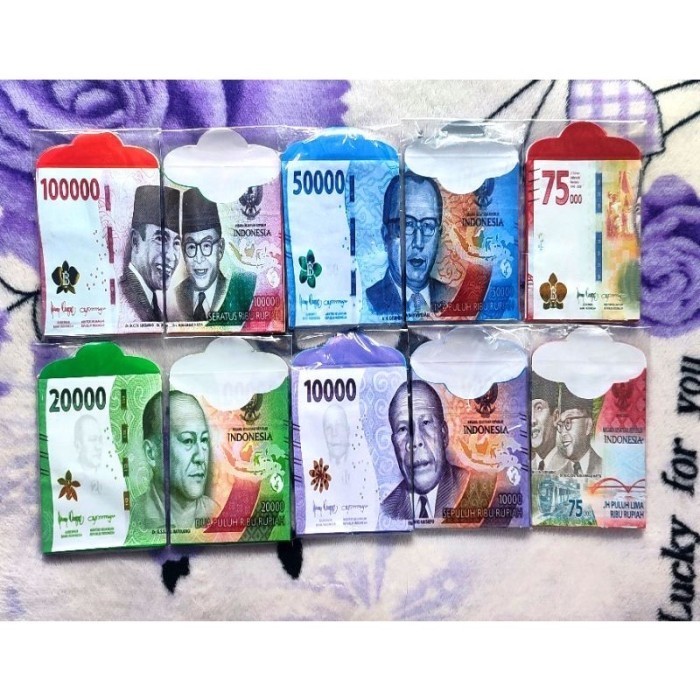 

Amplop Lebaran Motif Uang Baru Isi 10 Viral /Hampers Duit Nikahan Kado