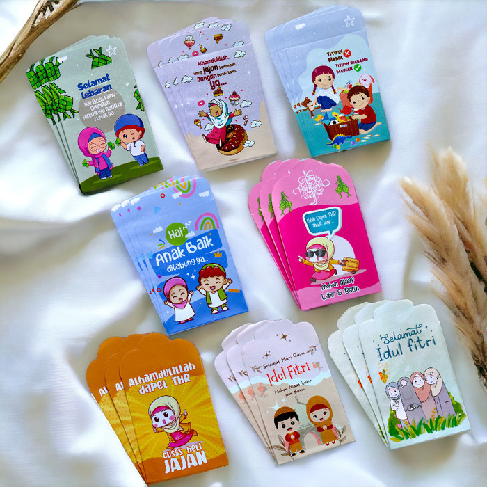 

Isi 10Pcs Amplop Lebaran Idul Fitri Tema Uang Thr Unik Viral Aesthetic