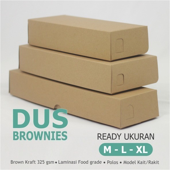 

Kemasan Kue Brownies / Dus Brownies Size Xl / Kue Bahan Kraft Xl