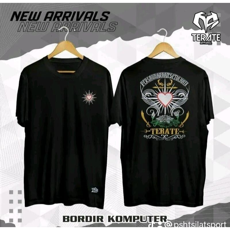 KAOS BORDIR HATI BERSINAR