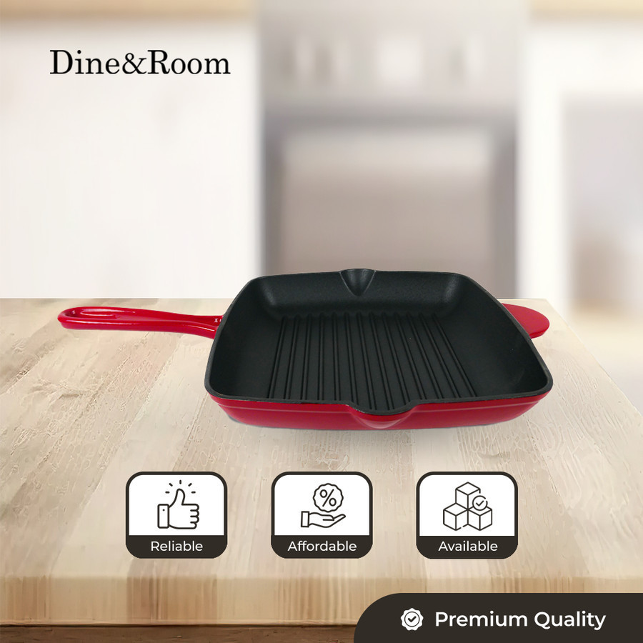 Dine & Room | ENAMEL CAST IRON GRILL PAN / CAST IRON SQUARE PAN / WAJAN MASAK