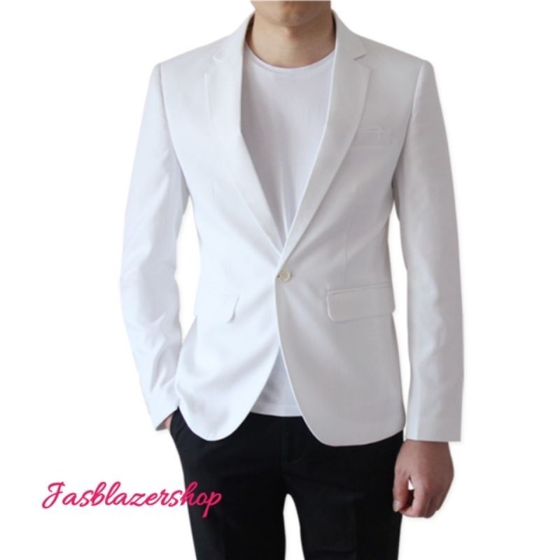 [MADE BY QUALITY] Jas/blazer/Kantor/formal/Jas pria putih slimfit/Jas pria hijau botol
