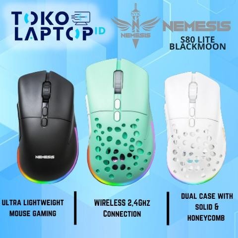 NYK Nemesis S80 Lite Blackmoon Wireless Gaming Mouse - stelladustore