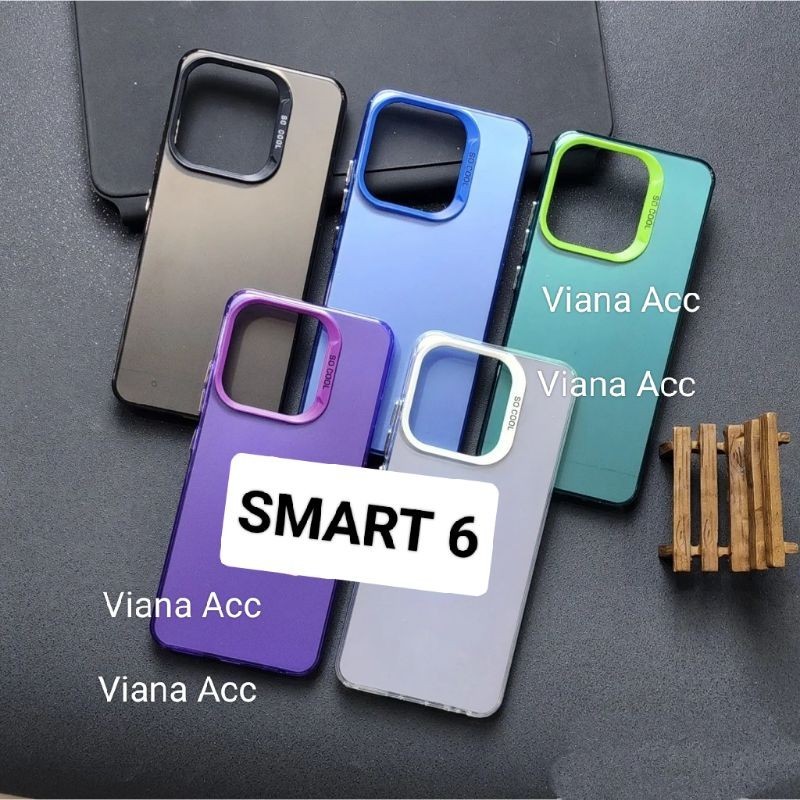 SLICON INFINIX SMART 6 CASE IMD HYBRID PLATE HOLOGRAM