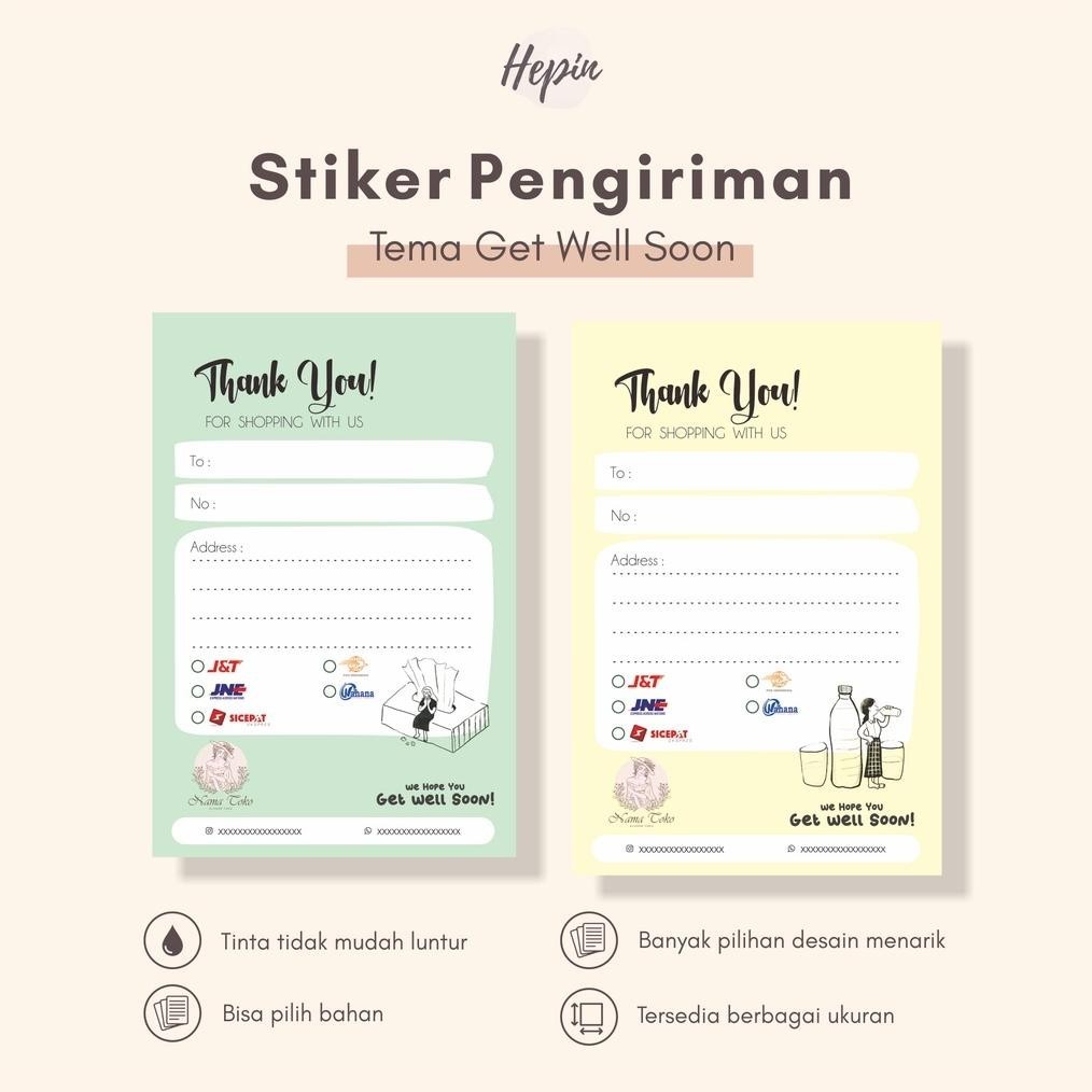 

cetak stiker pengiriman murah GET WELL SOON