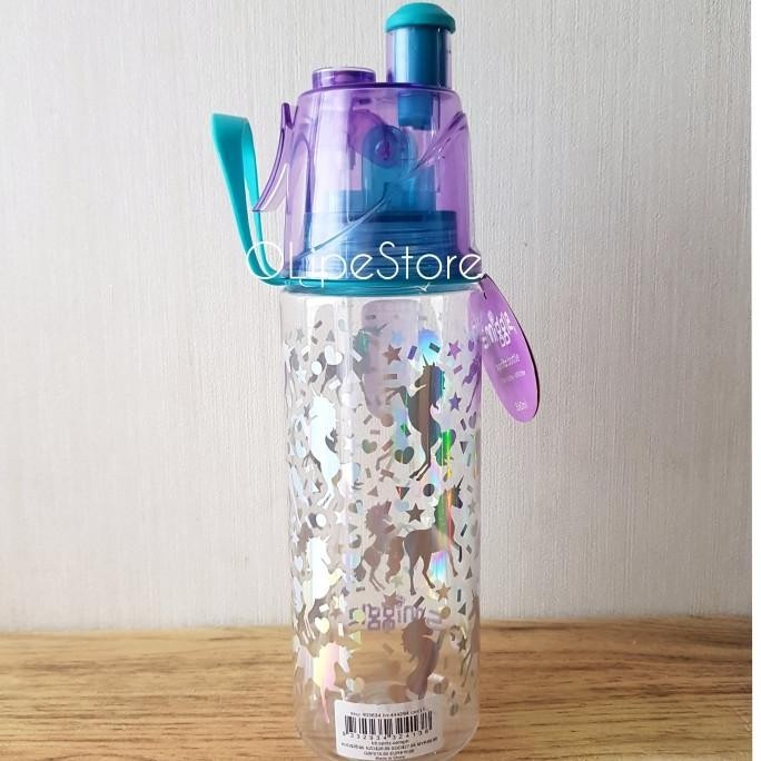SMIGGLE - Oomph Spritz Water Bottle Botol Minum Semprot (Unicorn)
