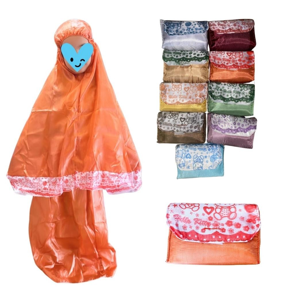 Tarbaru Mukena Parasit Anak/ Mukena Parasut Anak/ Mukena Parasut/ Parasut Anak Hello Kitty Kekinian 