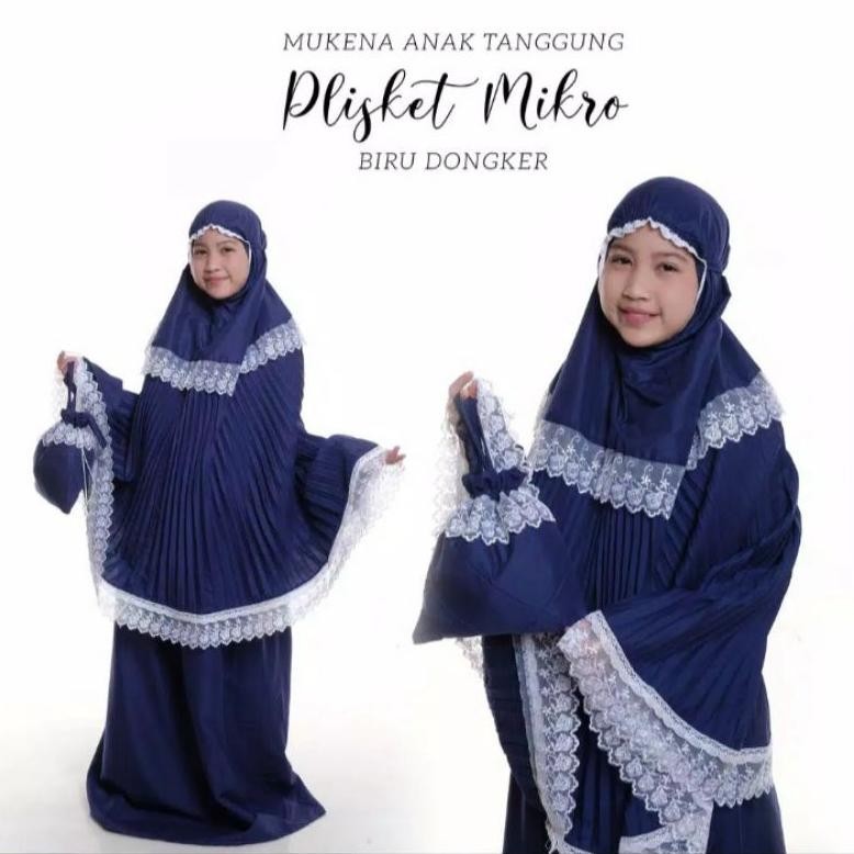 Hot Promo Mukena Anak Plisket Umur 8 - 12 Tahun // Mukena Plisket Klok Harga Discount