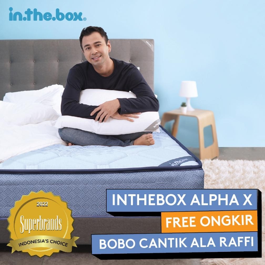 INTHEBOX ALPHA X - Kasur Springbed - FREE Bantal - Ukuran kasur 90x200, 100x200, 120x200, 140x200, 1