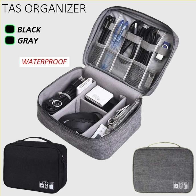 Tas Gadget Travel Pouch Organizer Bag Tas Perkakas Elektronik