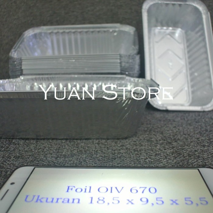 Oiv 670 Loyang Foil + Tutup Loyang Kue Persegi Aluminium Foil