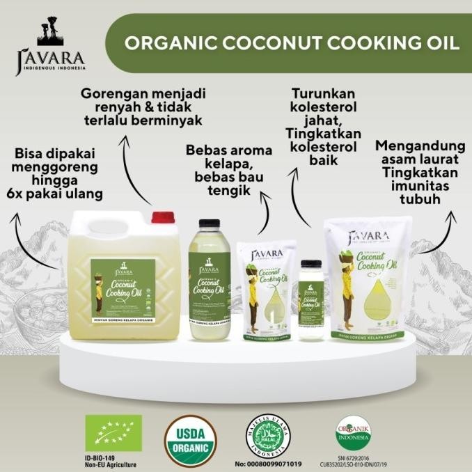 

Javara Coconut Cooking Oil 5 L | Minyak goreng kelapa organik 5 Liter TM
