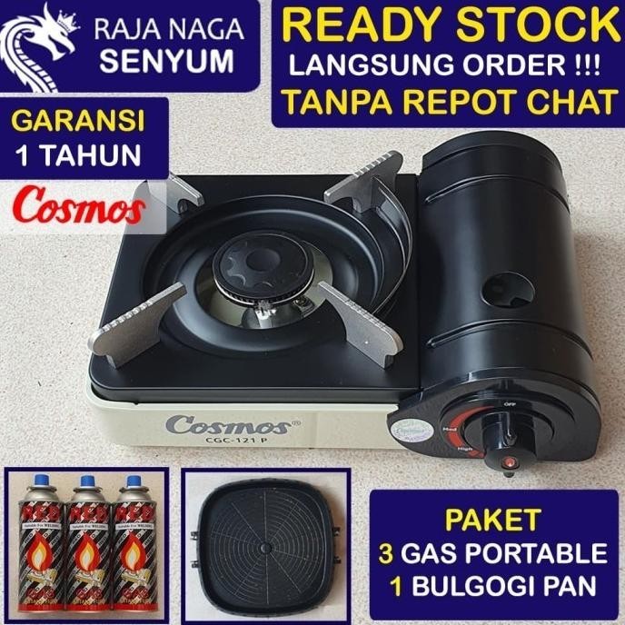Stok Terbatas Paket Kompor Portable Bulgogi Pan Gas Portabel Cosmos Shoulderstore23