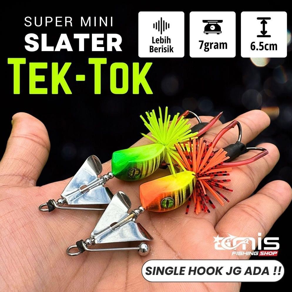 PROMO Super Mini Slater Tek Tok Buzz Slash Bait Umpan Casting Gabus Toman Lure LARIS