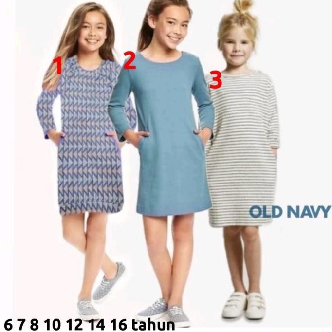 Dress Anak Perempuan Old Navy Branded Original 6 7 8 10 12 14 16 Tahun Pengiriman Cepat