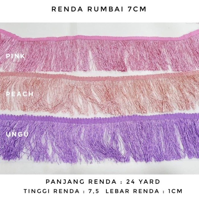

RENDA RUMBAI 7CM @24 YARD