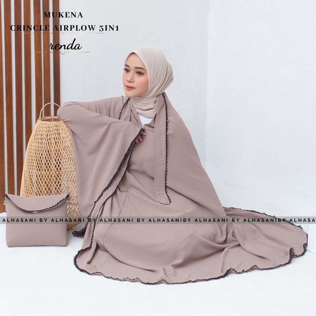 Promo Mega Sale 2.2 // Mukena 3in1 crincle airplow traveling byalhasani