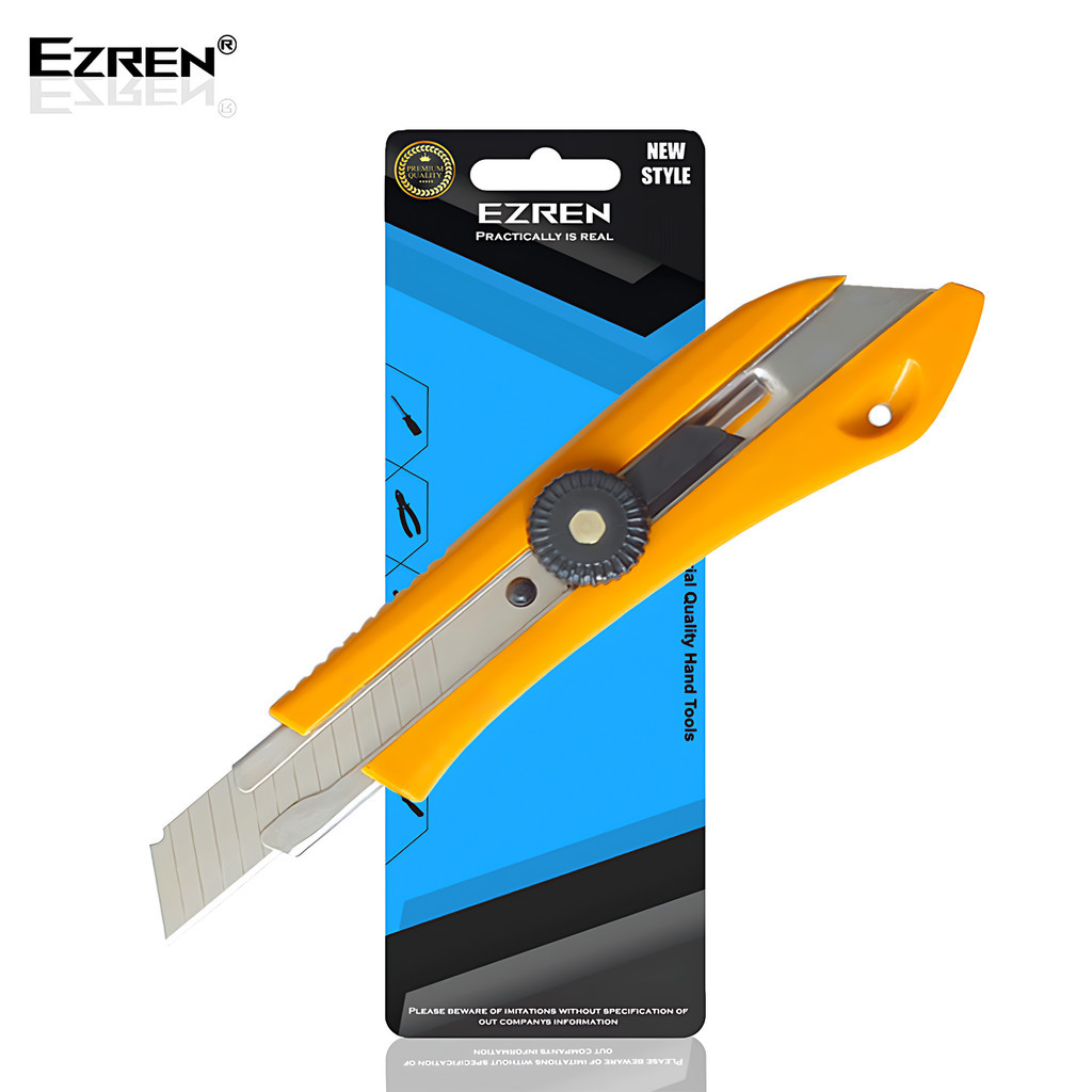 

Ezren EZ-SK4 Pisau Cutter 18mm Lock Manual Cutter Kertas Serbaguna