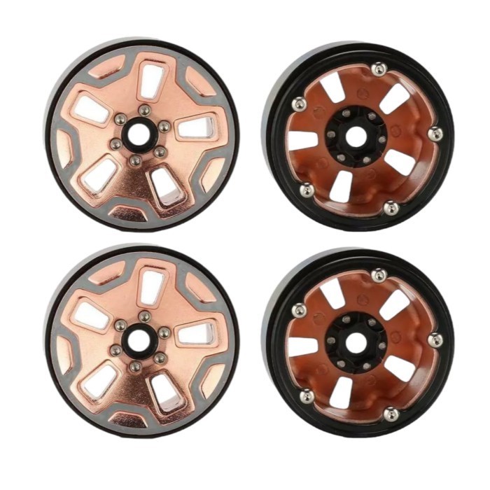 Terbaru 4pcs Velg beadlock 2.2 Rc Axial scx10 RGT Trx4 1/10