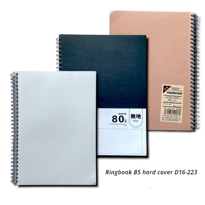 

Trendi Buku Catatan Gambar Spiral Ring Book Polos B5 80 Gsm Hard Cover Murah