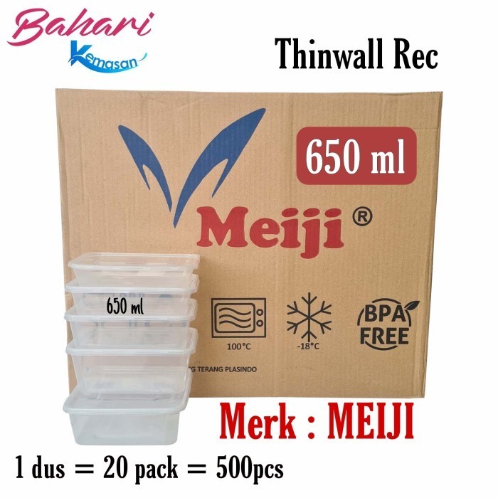 

Ready oke] [1 Dus] Thinwall Meiji 650ml rec rectangular persegi panjang