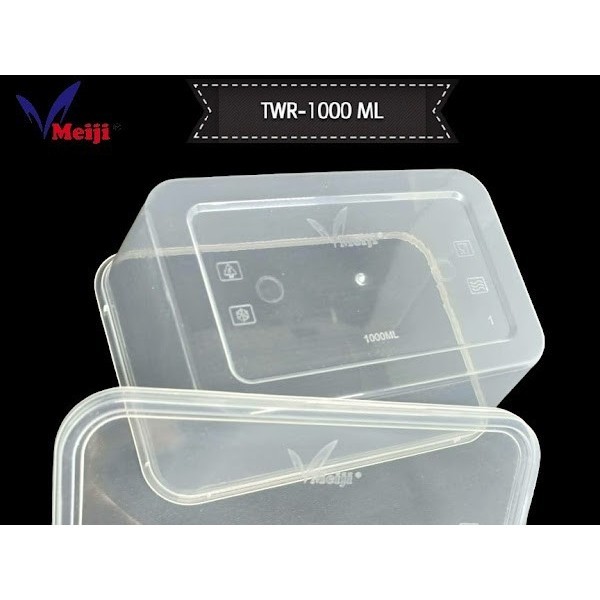 

/////] Kotak Makan Plastik Meiji 1000 ml Thinwall Rectangular Meiji Rect 1000