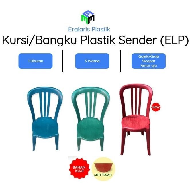 Barang Terlaris Kursi/Bangku Plastik Sender (Elp) 20 Pcs Ready Noyamano466