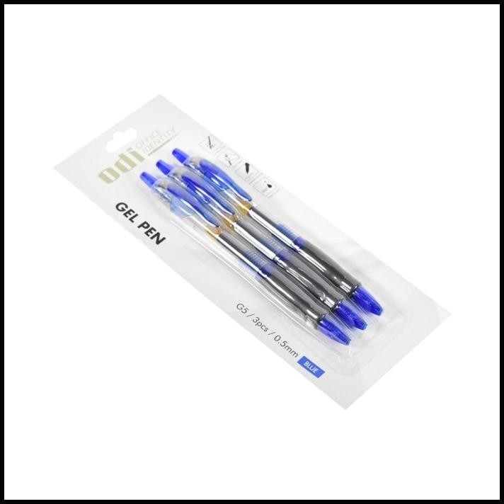

TERMURAH ODI SET 3 PCS RETRACTABLE PEN GEL 0.5MM - BIRU BAGUS BERKUALITAS !!!!!