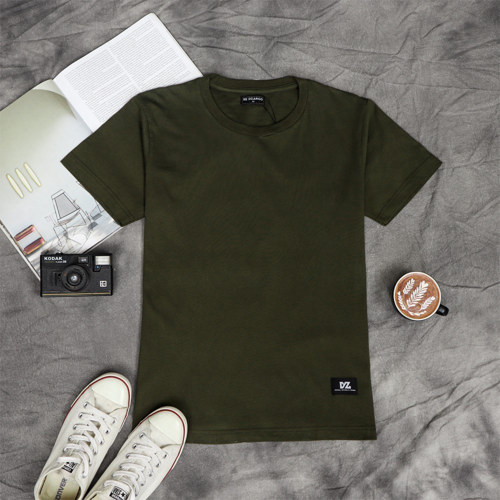 Promo Mega Sale 2.2 // Dzargo - KARIA (Basic Tee) - Kaos Polos Pria Cotton Combed Premium Army