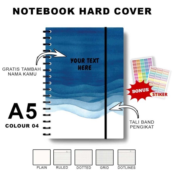 

Sale!!! Notebook Hardcover A5 Motif Color 2/Journal/Buku Spiral/Agenda/Jurnal Trendi