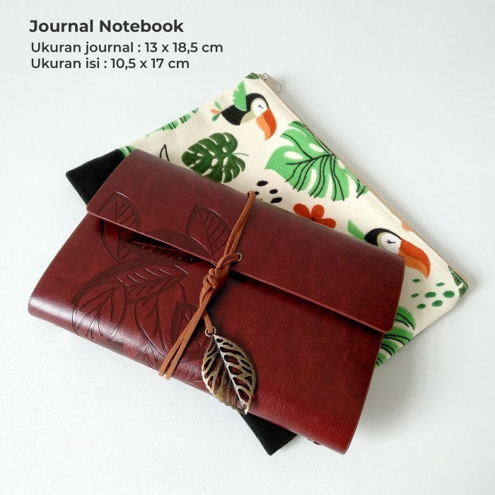 

Mantap Buku Jurnal Planner Notebook Diary Catatan Kulit Vintage Motif Daun Limited