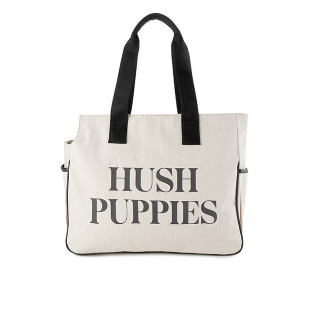 Tas Wanita Hush Puppies Canvas Tote Bag Tennis Off White