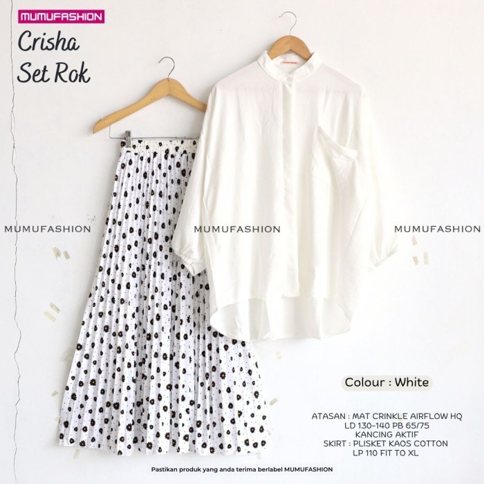 Setelan Rok Plisket Jumbo Xxl Ld 130 Harga 135Rb