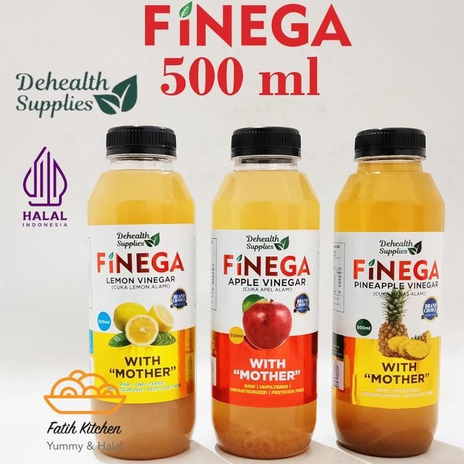 

Finega 500 ml (Botol Plastik) Vinega Cuka Apel / Nanas / Lemon