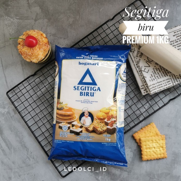 

@=@=@=@=] TEPUNG TERIGU SEGITIGA BIRU PROTEIN SEDANG TERIGU SERBAGUNA PREM 1 KG