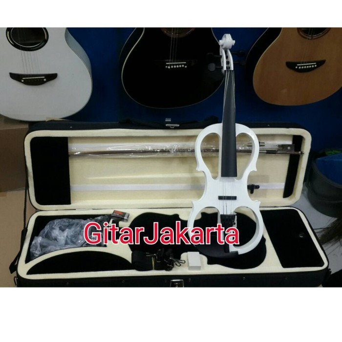 Biola Elektrik Putih Merk Cowboy Komplit Jakarta Garansi