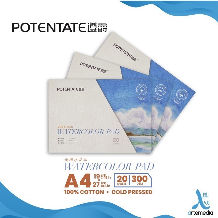

Hot Sale Terlaris Kertas Cat Air Potentate Cotton A4 Watercolor Paper Pad Berkualitas