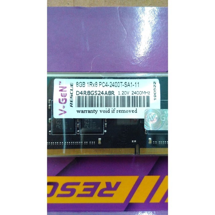 Ram Ddr4 Sodimm Vgen Rescue 8Gb Pc-2400 2400Mhz Memory Laptop Vgen