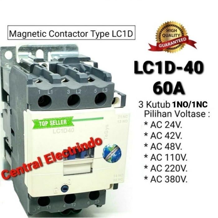 Magnetic Contactor Lcid-40M7 220Vac.